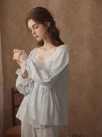 Lace Ribbon Dreamy Loungewear Set