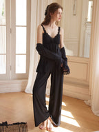 Midnight Lace 3-Piece Loungewear Set