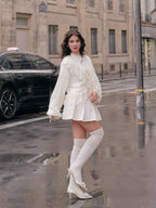 Romantic Ivory Lace Trim Cardigan