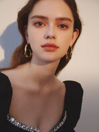 Golden Spiral Hoop Earrings