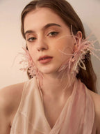 Blush Fairytale Flower Earrings