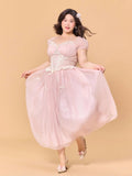 Blush Fairytale Ribbon Corset Dress
