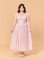 Blush Fairytale Ribbon Corset Dress