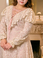 Rose Lace Ribbon Corset Dress
