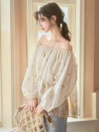Meadow Bloom Off-Shoulder Top & Maxi Skirt