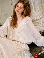 Snow White Vintage Knit Cardigan
