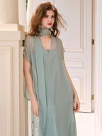 Ethereal Bow-Tie Sheer Dress