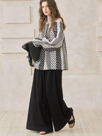 Vintage Polka Dot Off-Shoulder Blouse