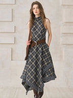 Vintage Check Fringe Dress