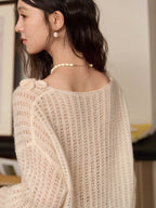 Romantic Flower Detail Knit Blouse