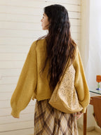 Golden Meadow Knit Camisole & Cardigan Set