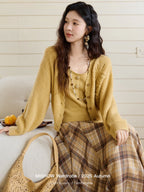 Golden Meadow Knit Camisole & Cardigan Set