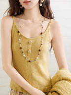 Golden Meadow Knit Camisole & Cardigan Set