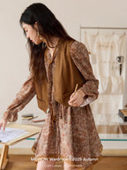 Autumn Paisley Vintage Tie Dress