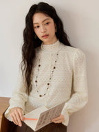 Vintage Cream Knit Blouse
