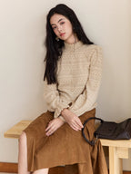 Vintage Cream Knit Blouse