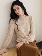 Vintage Cream Knit Blouse