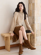 Vintage Cream Knit Blouse