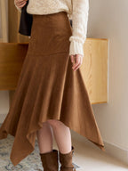 Classic Brown Asymmetrical Skirt