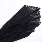 Black Velvet Lace Bell Sleeve Gothic Dress