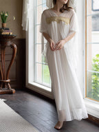 Golden Wing Sheer White Nightgown