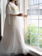 Golden Wing Sheer White Nightgown