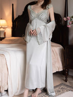 Sage Whisper Lace Nightgown Set