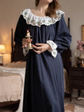 Emerald Ribbon Embroidery Nightgown