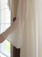 Dreamy Lace Drape Ivory Nightgown Set