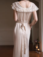 Victorian Lace Collar Cream Nightgown