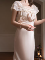 Victorian Lace Collar Cream Nightgown