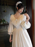 White Lace Blossom Fairytale Dress