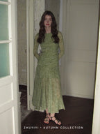 Olive Textured Long Dress