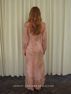 Blush Rose Tie-Front Chiffon Dress