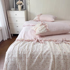Rosy Whispers Ruffle Bedding Set