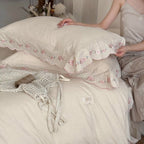 Cream Rose Garden Bedding Set