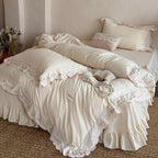 Cream Rose Garden Bedding Set