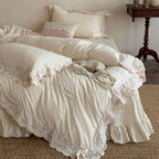 Cream Rose Garden Bedding Set