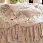 Butterfly Lace Ruffle Bedding Set