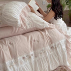 Butterfly Garden Lace Embroidered Bedding Set