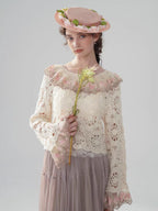 Ribbon Bloom Tulle Long Skirt