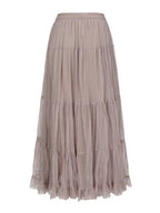 Ribbon Bloom Tulle Long Skirt