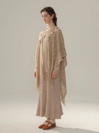 Vintage Lace Collar Knit Long Dress