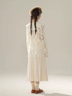 Floral Cutwork Lace Embroidered Collar Blouse