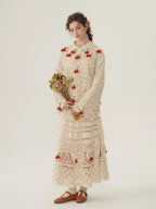 Cherry Garden Crochet Lace Blouse