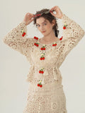 Cherry Garden Crochet Lace Blouse