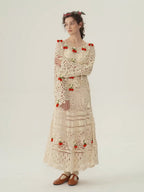 Cherry Garden Crochet Lace Skirt