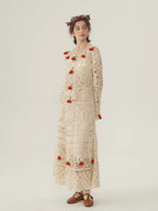 Cherry Garden Crochet Lace Skirt