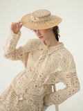 Vintage Lace Collar Crochet Blouse