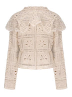 Vintage Lace Collar Crochet Blouse